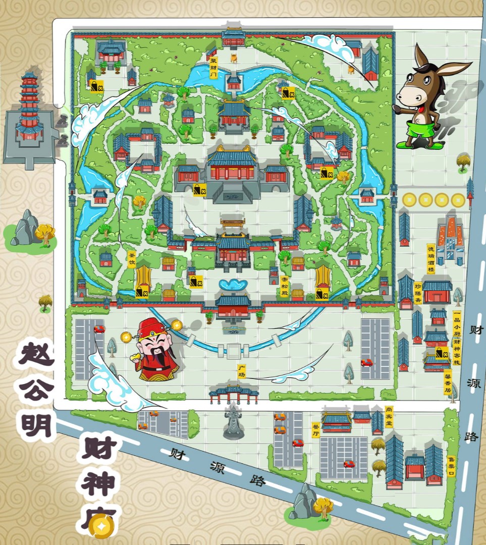 会宁寺庙类手绘地图